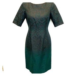 WORTH by New York Dark Green/Blk Midi Dress. Sz 4